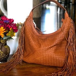 Sonoma Soft Vegan Leather Fringe Hobo